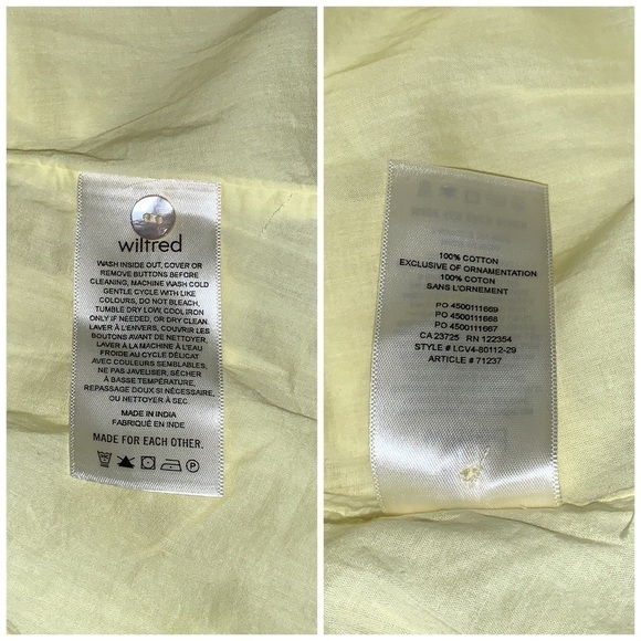 ARITZIA Wilfred Yellow La Boheme Elia Mini Babydoll Tunic Ruffle Dress Size XXS - Picture 16 of 17